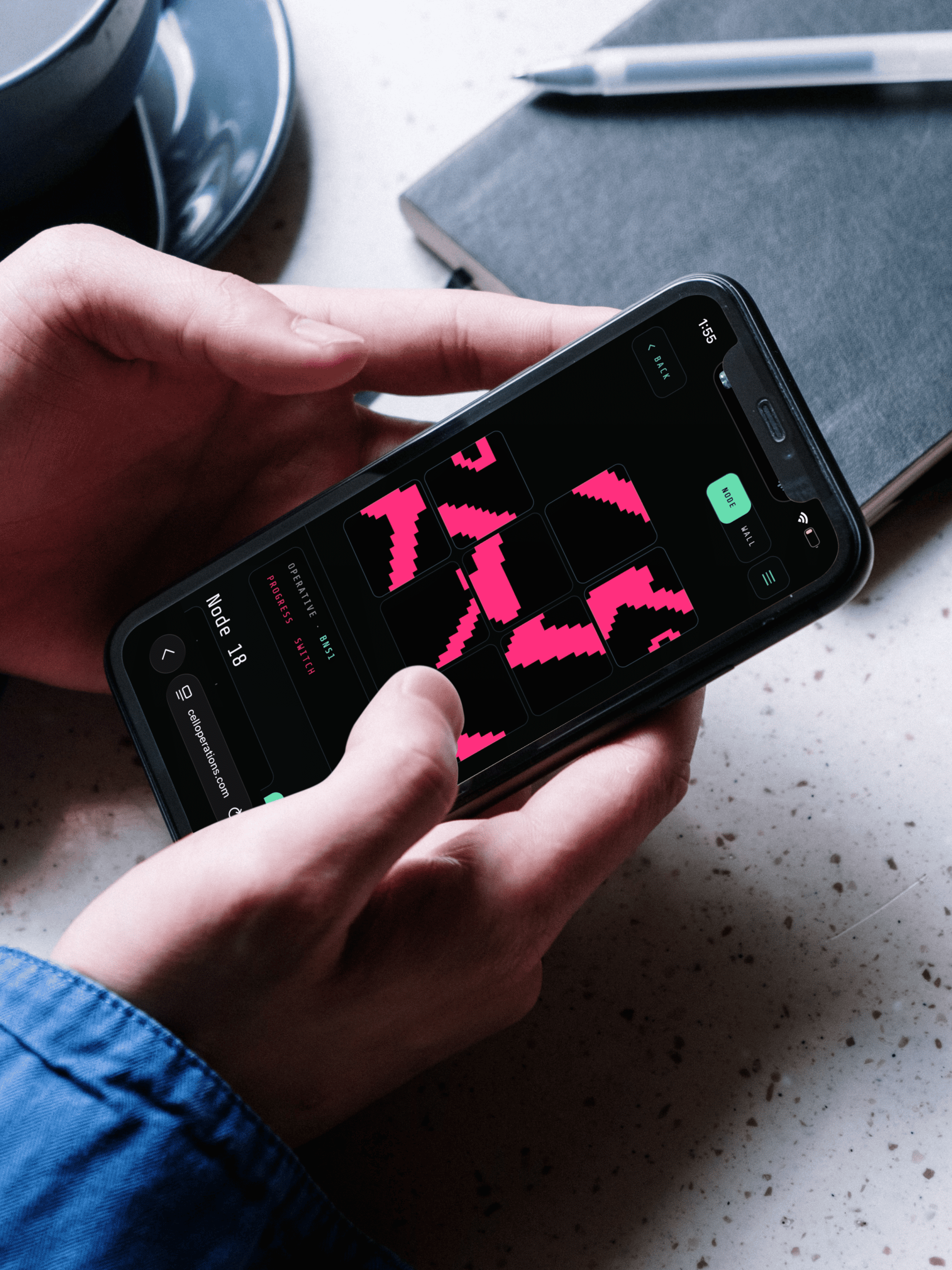Mobile in Hand Mockup
